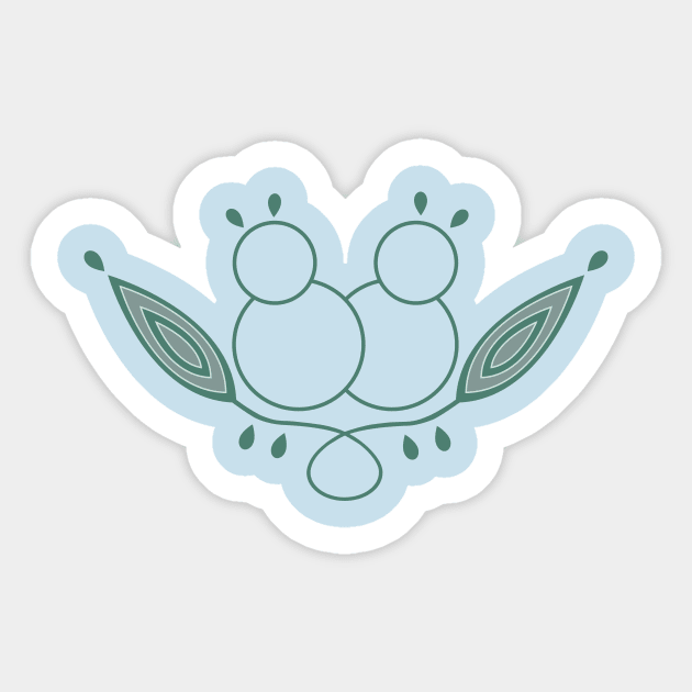 Bunnies & Leaves Sticker by sumlam